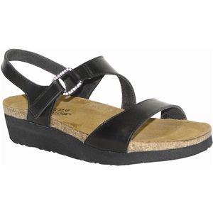 Naot Womens Pamela Black Madras Sandals, Size 36 M   4421 030
