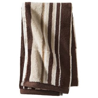 Threshold Stripe Hand Towel   Dark Brown