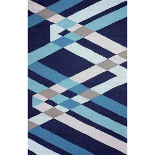 Nuloom Hand hooked Synthetics Blue Rug (8 6 X 11 6)