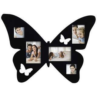 Adeco Butterfly Black 5 opening Collage Picture Frame