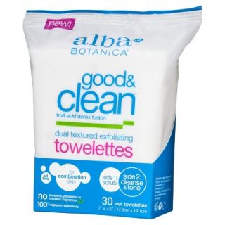 Alba Good & Clean Dual Textured Exfoliating Towelettes  30ct