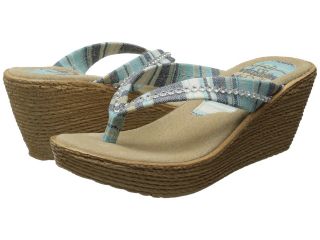 Sbicca Jennings Womens Wedge Shoes (Blue)