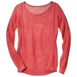 Mossimo Supply Co. Juniors Mesh Sweater   Coral XS(1)
