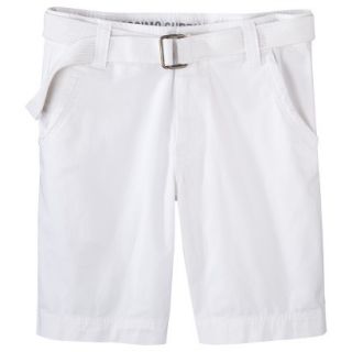 Mossimo Supply Co. Mens Belted Flat Front Shorts   Fresh White 34