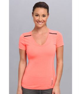 Reebok DT Prf Cot V Neck Womens Short Sleeve Pullover (Pink)