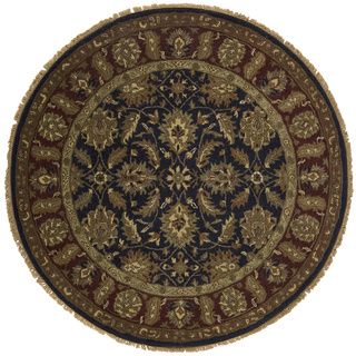 Handmade Cyrus Windsor Navy Rug (6 Round)