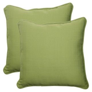 Outdoor 2 Piece Square Toss Pillow Set   Green Forsyth Solid