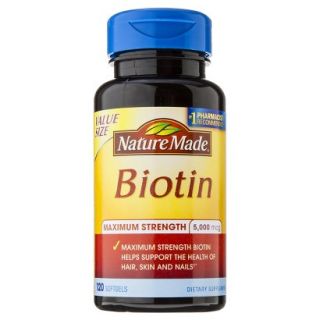 Nature Made Superior Potency Biotin 5000 mcg Softgels   120 Count