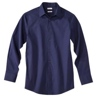 Merona Mens Tailored Fit Dress Shirt   Oxford Blue M