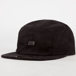 Camp Suede Mens 5 Panel Hat Black One Size For Men 237309100