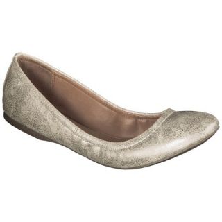 Womens Mossimo Supply Co. Ona Scrunch Ballet Flat   Gold 7.5