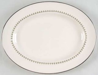 Pickard Greenbrier 12 Oval Serving Platter, Fine China Dinnerware   Ring Of Sma
