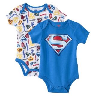Superman Newborn Boys 2 Pack Superman Bodysuit   Navy 6 9 M