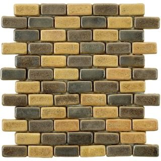 Somertile 12x12 in London Brick 1x2 in Cimmaron Ceramic Mosaic Tile (pack Of 5)