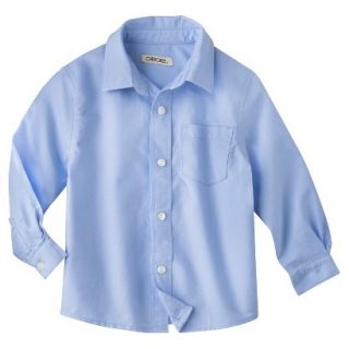 Cherokee Infant Toddler Boys Long Sleeve Button Down Shirt   Blue 4T