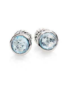 IPPOLITA Blue Topaz and Sterling Silver Stud Earrings   Silver Blue