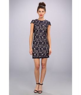 Ivy & Blu Maggy Boutique All Over Lace Dress With Cap Sleeve Dress Womens Dress (Black)