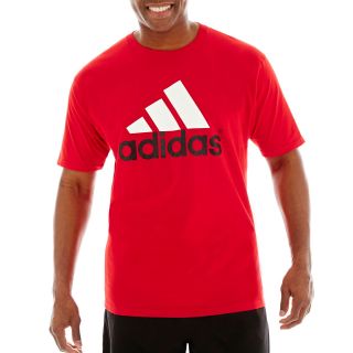 Adidas Logo Tee Big and Tall, Lt Scarlet, Mens