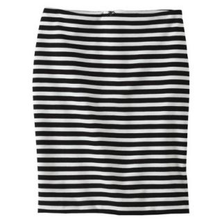 Merona Womens Ponte Pencil Skirt   Black/Cream   6