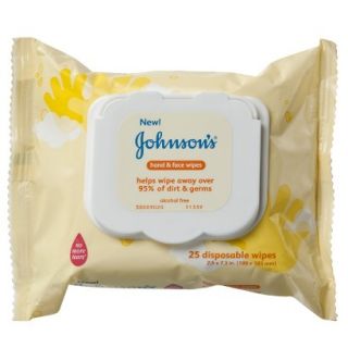 Johnsons Hand and Face Wipes   25 Count