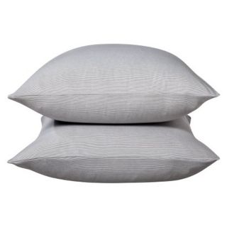 Room Essentials Jersey Pillow Case   Gray Stripe (King)