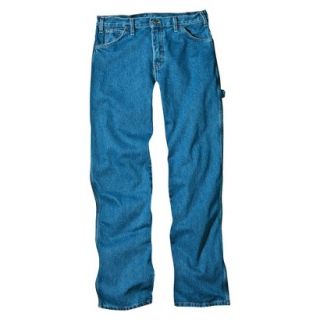 Dickies Mens Loose Fit Carpenter Jean   Stone Washed Blue 34x32