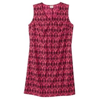 Merona Womens Woven Front Pocket Dress   Berry Cobbler   S