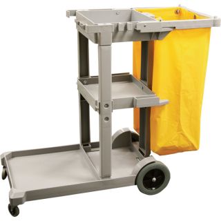 Gray Janitor Cleaning Cart, Model D 011B