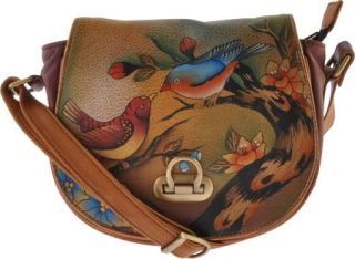 Womens Anuschka Crossbody Saddle Bag   Two for Joy Casual Handbags