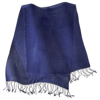 Merona Solid Scarf with Fringe   Navy