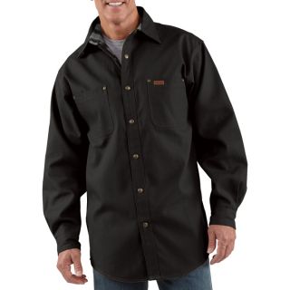 Carhartt Canvas Shirt Jacket   Black, 3XL Tall, Model S296