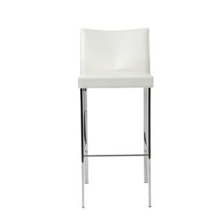 Eurostyle Riley Bar Stool 17223BLK / 17223WHT Upholstery Color White