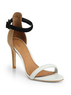Joie Roxie Leather & Suede Colorblock Sandals   Color