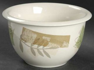 Corning Textured Leaves 7 Mixing Bowl, Fine China Dinnerware   Green,Tan,Gray F