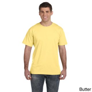 Lat Mens Fine Jersey T shirt Yellow Size XXL
