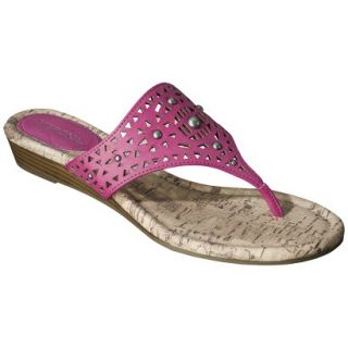 Womens Merona Elisha Perforated Studded Sandals   Pink 8