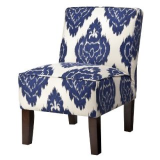 Skyline Armless Upholstered Chair Burke Armless Slipper Chair   Blue Diamonds