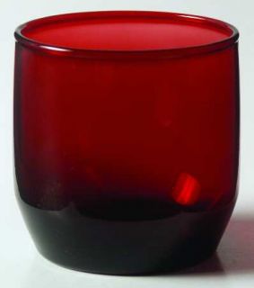 Anchor Hocking Newport Royal Ruby On The Rocks Glass   Ruby Red, Plain