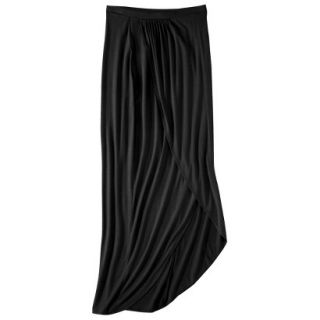 Mossimo Womens Wrap Front Maxi Skirt   Black M