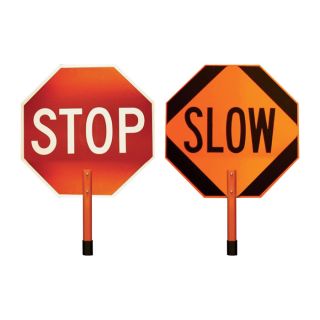 Dicke Rigid Stop/Slow Paddle   24 Inch High Intensity Reflective Sign, 12 Inch