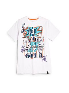 DKNY Girls Boys Eastside Tee   White