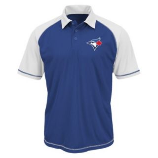 MLB Mens Toronto Blue Jays Synthetic Polo T Shirt   Blue/White (S)