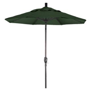 7.5 Aluminum Push Tilt Crank Patio Umbrella   Green Olefin