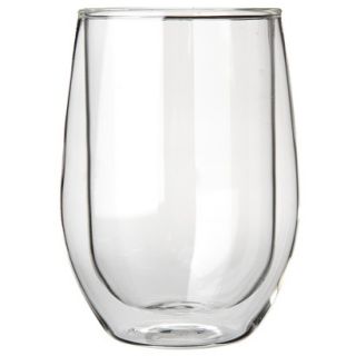 The Wine Enthusiast Steady Double Walled Chardonnay Glasses Set of 2