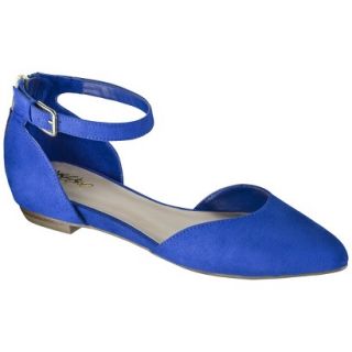 Womens Mossimo Veronica Ankle Strap Two Piece Flats   Blue 9