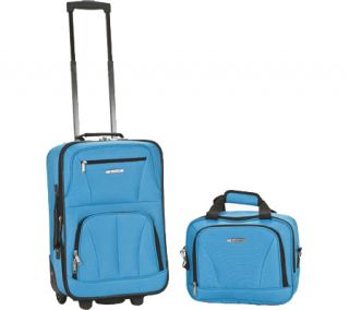 Rockland 2 Piece Luggage Set F102   Turquoise Luggage Sets