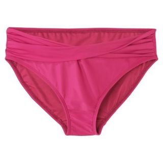 Womens Maternity Twist Front Hipster Swim Bottom   Fire Red S