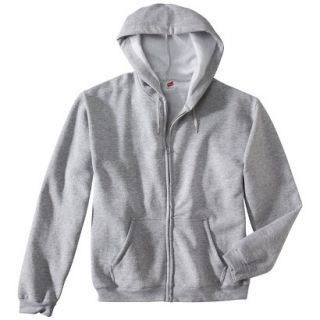 Hanes Premium Mens Fleece Zip Up Hooded Sweatshirt   Grey XXL