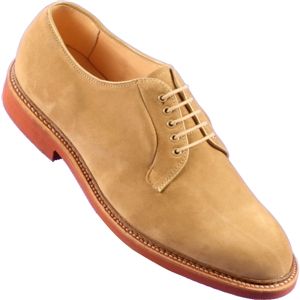 Alden Mens Plain Toe Blucher Welterweight Tan Suede Shoes, Size 7.5 D   94492