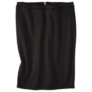 Mossimo Womens Plus Size Scuba Color block Skirt   Black/White 2